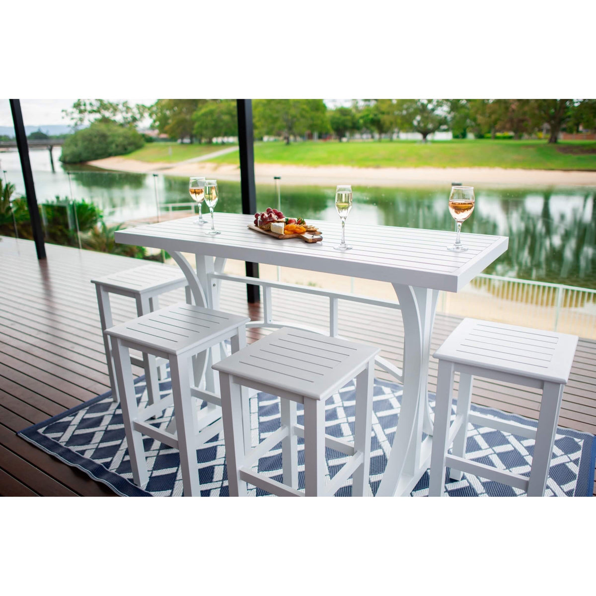 best-outdoor-furniture-SLAT - Bergen Slat Bar 150 - 5pce - Outdoor Bar Set #color_BLACK