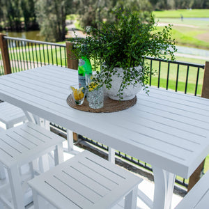 best-outdoor-furniture-SLAT - Bergen Slat Bar 150 - 5pce - Outdoor Bar Set #color_WHITE