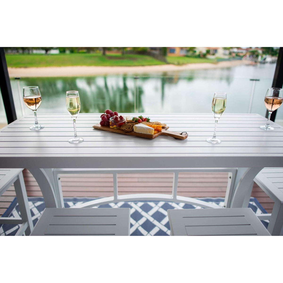 best-outdoor-furniture-SLAT - Bergen Slat Bar 150 - 5pce - Outdoor Bar Set #color_BLACK