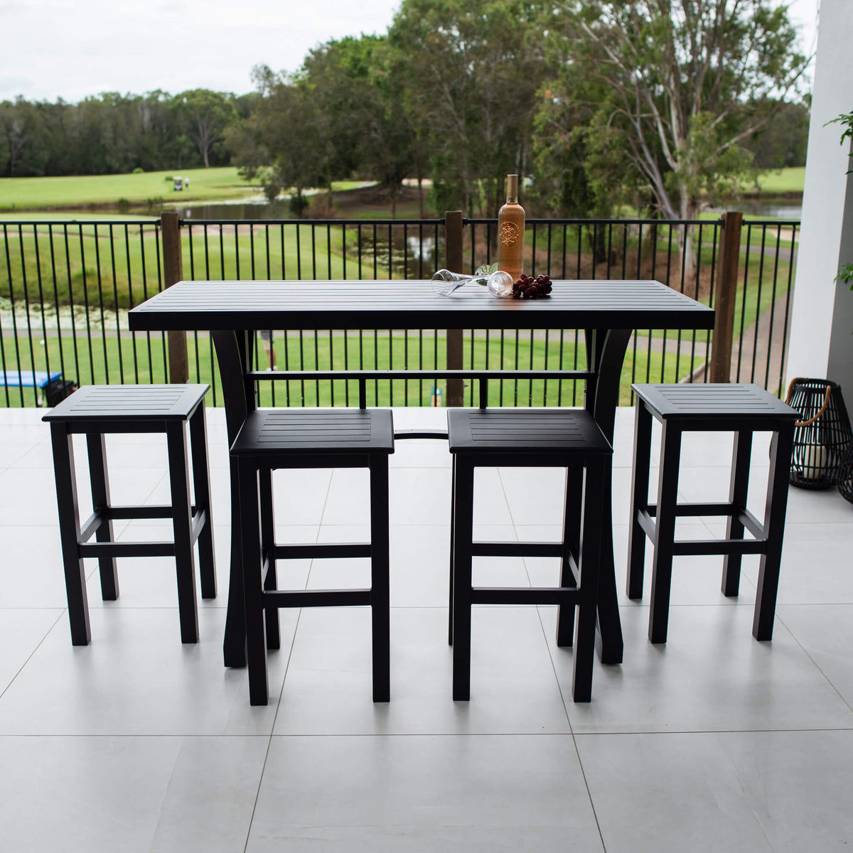 SLAT - Bergen Slat Bar 150 - 5pce - Outdoor Bar Set
