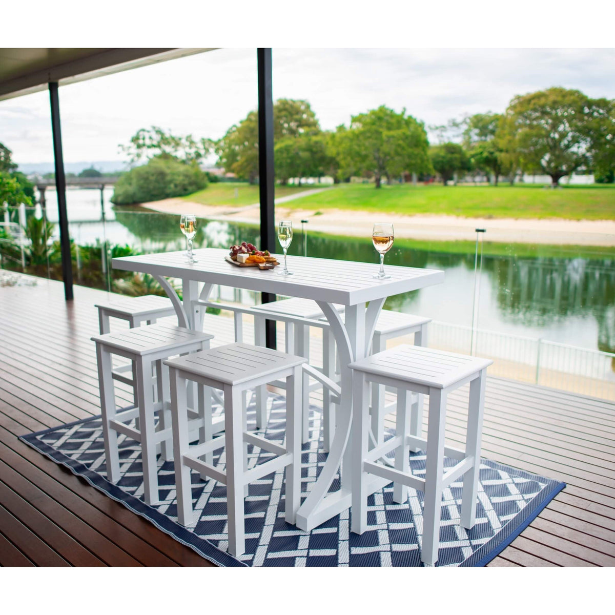 best-outdoor-furniture-SLAT - Bergen Slat Bar 150 - 7pce - Outdoor Bar Set