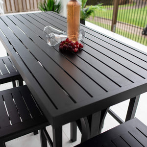 best-outdoor-furniture-SLAT - Bergen Slat Bar 150 - 7pce - Outdoor Bar Set #color_BLACK