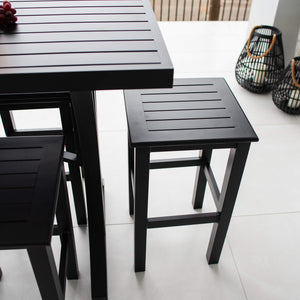 best-outdoor-furniture-SLAT - Bergen Slat Bar 150 - 7pce - Outdoor Bar Set #color_BLACK