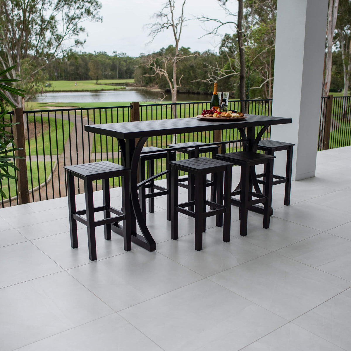 best-outdoor-furniture-Kirra Bergen - 7pce (200x65) - Outdoor Bar Set #color_BLACK