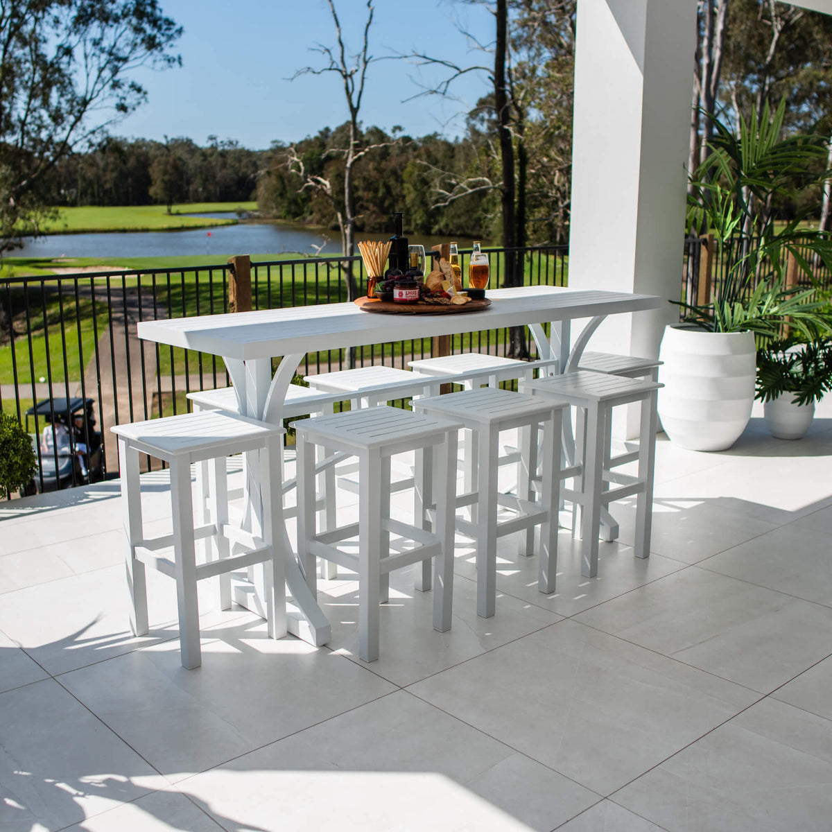 best-outdoor-furniture-Kirra Bergen - 9pce (200x65) - Outdoor Bar Set #color_WHITE