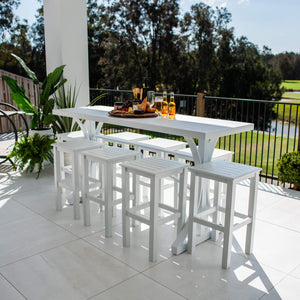 best-outdoor-furniture-Kirra Bergen - 9pce (200x65) - Outdoor Bar Set #color_WHITE