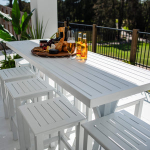 best-outdoor-furniture-Kirra Bergen - 9pce (200x65) - Outdoor Bar Set #color_WHITE