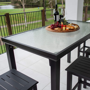 best-outdoor-furniture-Kirra Hudson - 5pce (150x80) - Outdoor Bar Set #color_BLACK