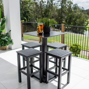 best-outdoor-furniture-Kirra Lennox - 5pce (70x70) - Outdoor Bar Set #color_BLACK