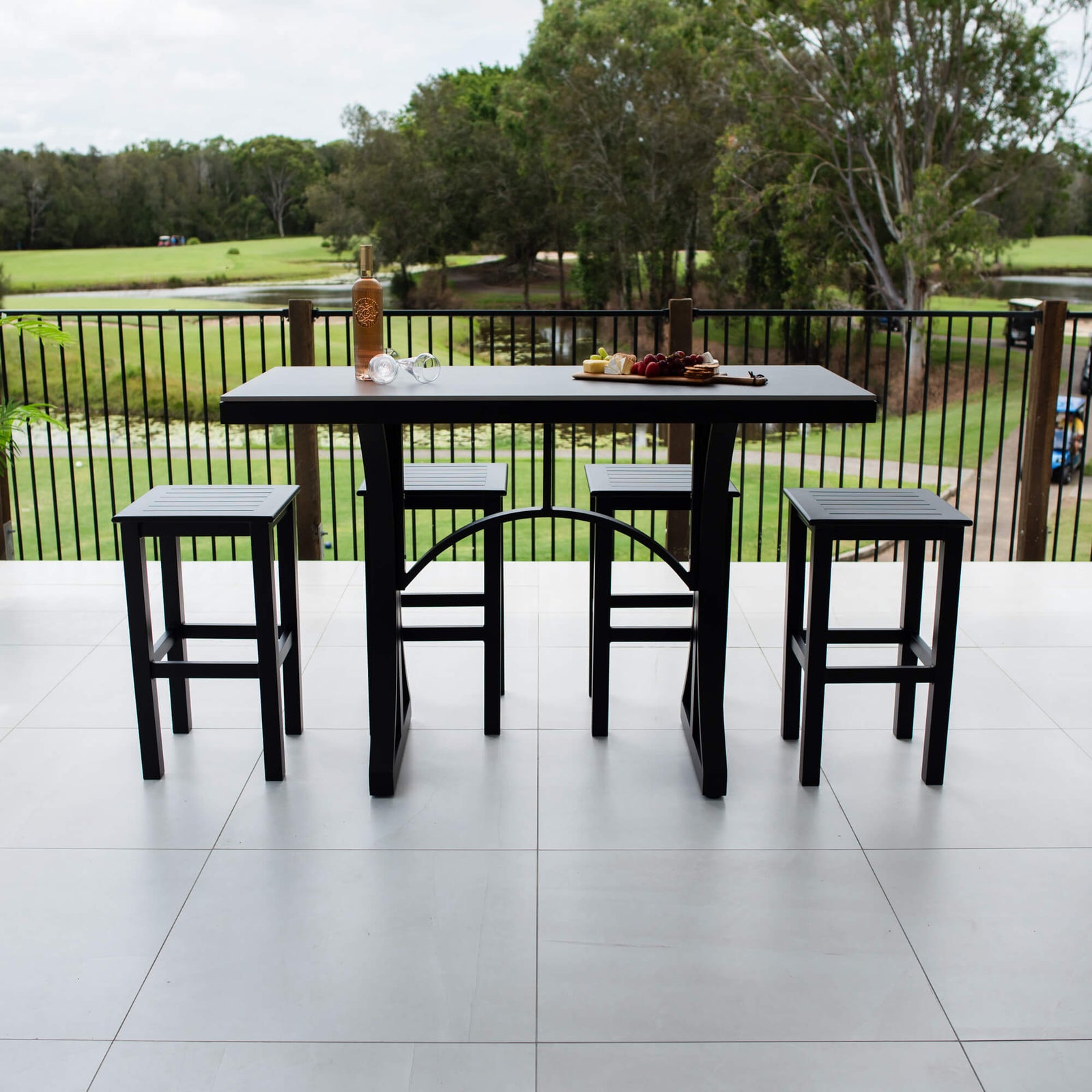 best-outdoor-furniture-Kirra Malibu - 5pce (150x65) - Outdoor Bar Set #color_BLACK