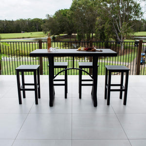best-outdoor-furniture-Kirra Malibu - 5pce (150x65) - Outdoor Bar Set #color_BLACK
