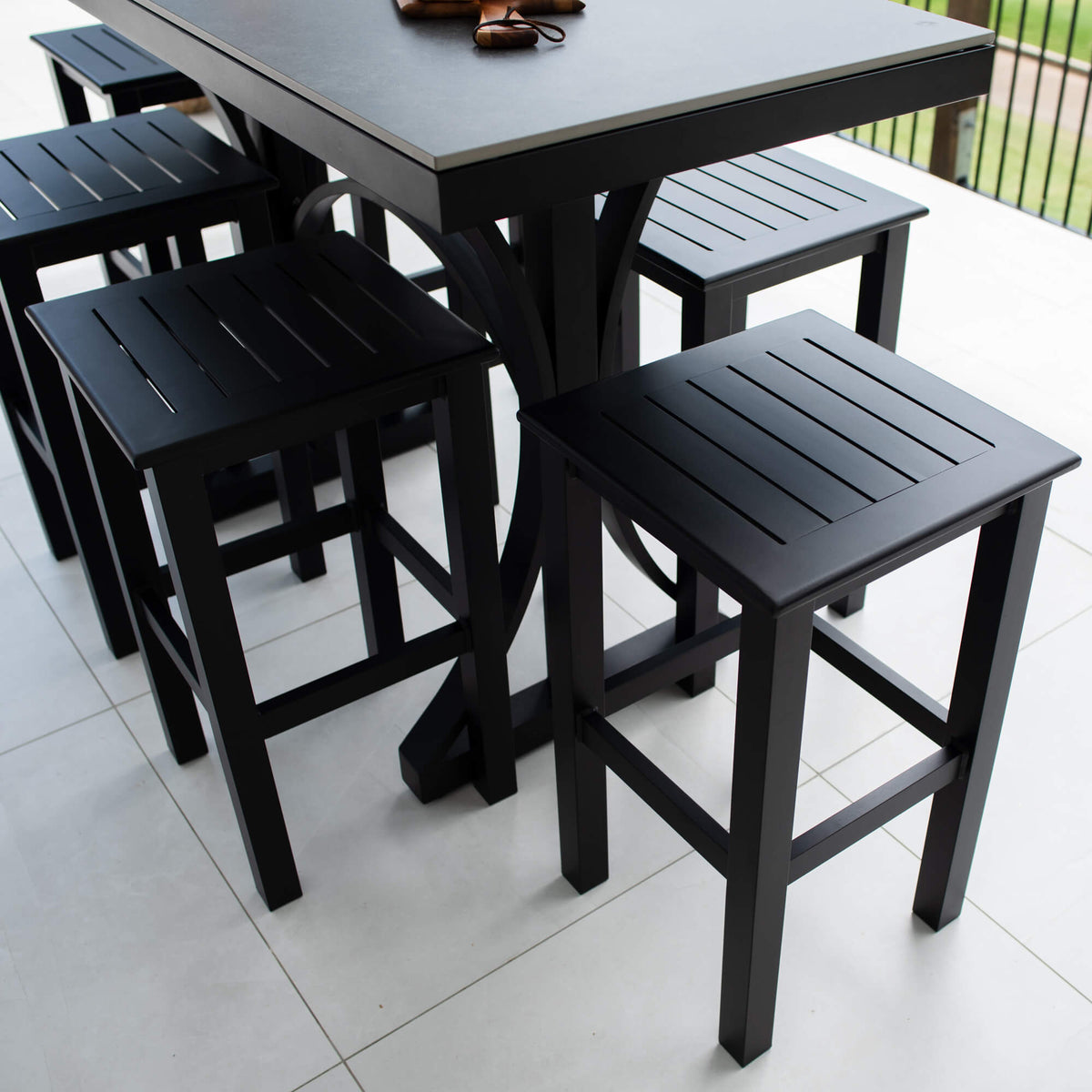 best-outdoor-furniture-Kirra Malibu - 7pce (150x65) - Outdoor Bar Set #color_BLACK