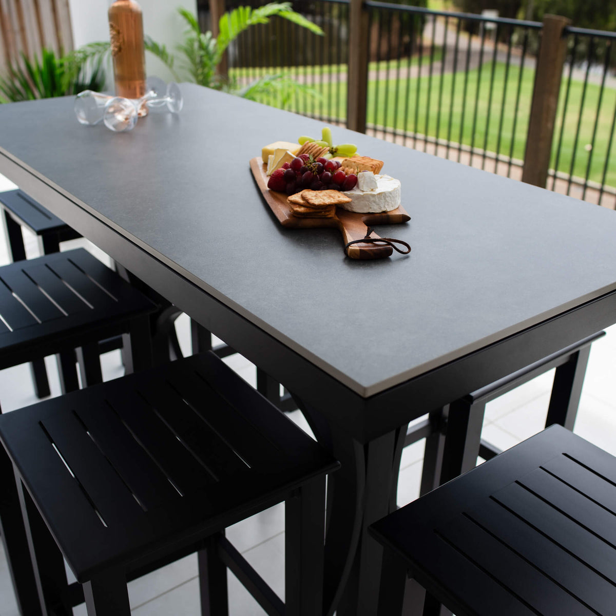 best-outdoor-furniture-Kirra Malibu - 7pce (150x65) - Outdoor Bar Set #color_BLACK