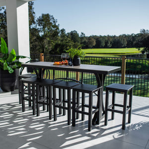 best-outdoor-furniture-Kirra Malibu - 7pce (200x65) - Outdoor Bar Set #color_BLACK-STONE
