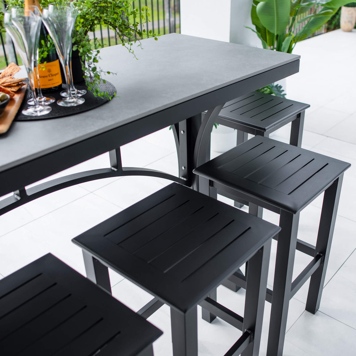 best-outdoor-furniture-Kirra Malibu - 7pce (200x65) - Outdoor Bar Set #color_BLACK