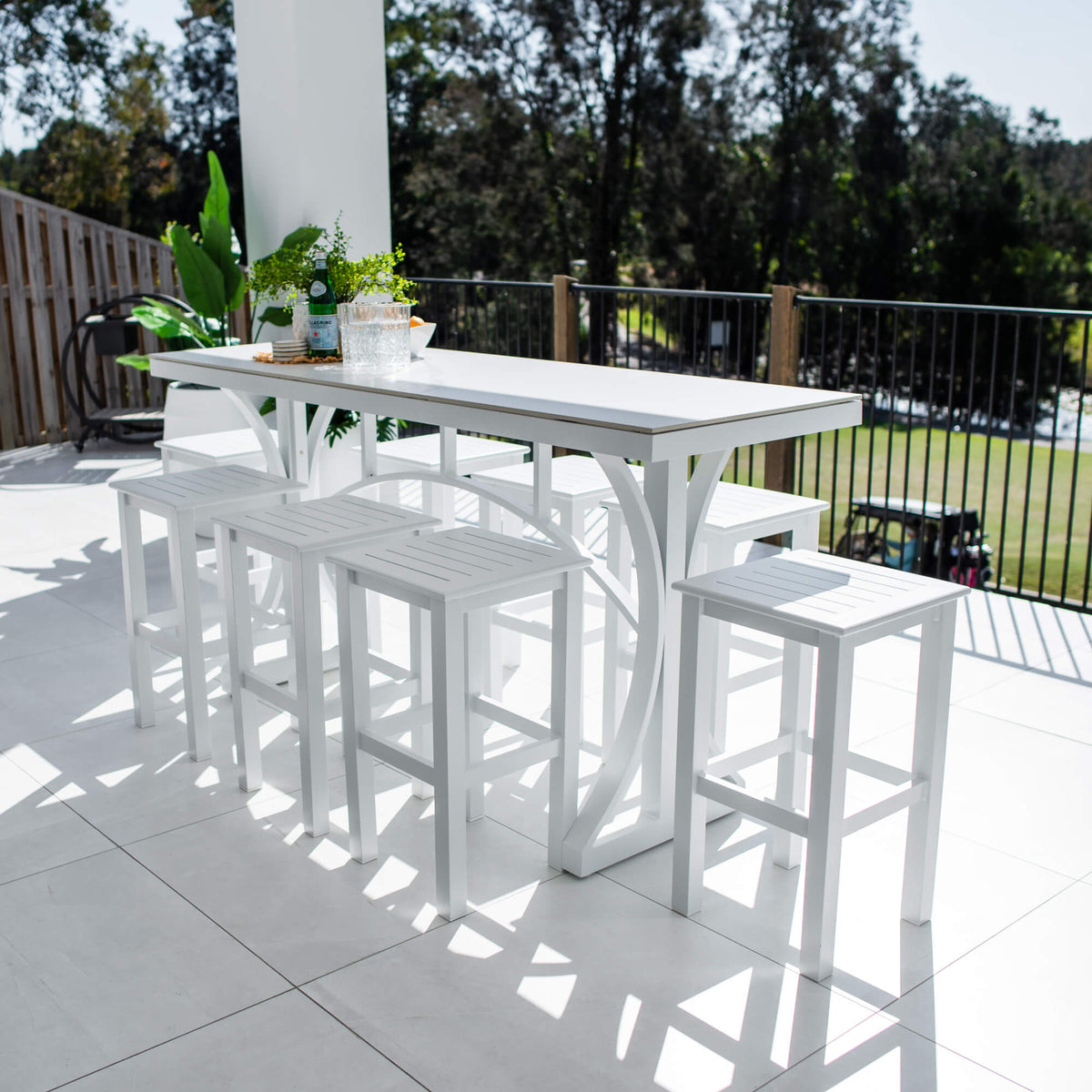 best-outdoor-furniture-Kirra Malibu - 9pce (200x65) - Outdoor Bar Set #color_WHITE