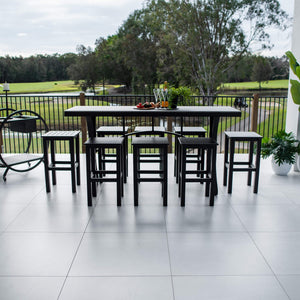 best-outdoor-furniture-Kirra Malibu - 9pce (200x65) - Outdoor Bar Set #color_BLACK