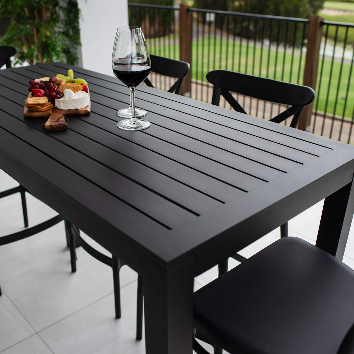 best-outdoor-furniture-Portsea 75 Aria - 5pce (150x65) - Outdoor Bar Set #color_BLACK