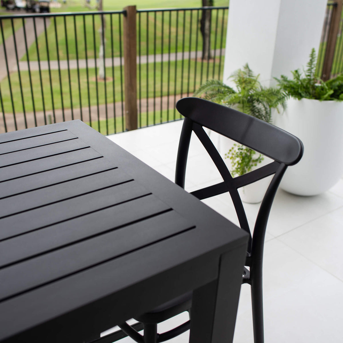 best-outdoor-furniture-Portsea 75 Aria - 5pce (150x65) - Outdoor Bar Set #color_BLACK