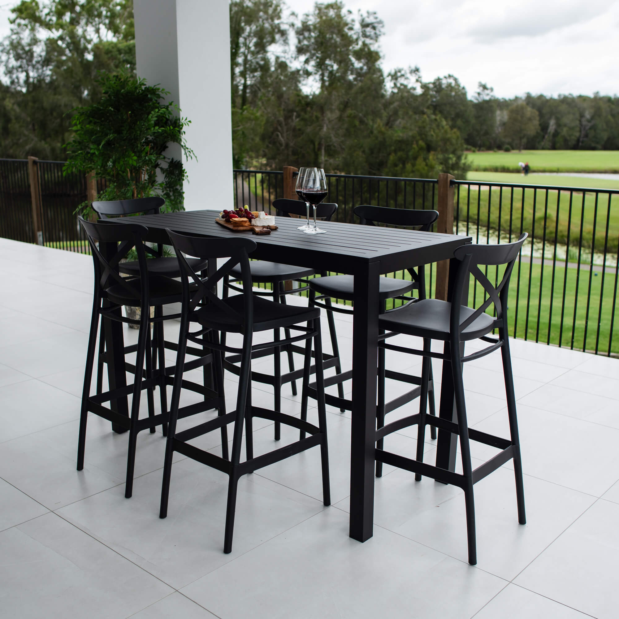 Portsea 75 Aria 7pce (150x65) Outdoor Bar Set OFO Outdoor