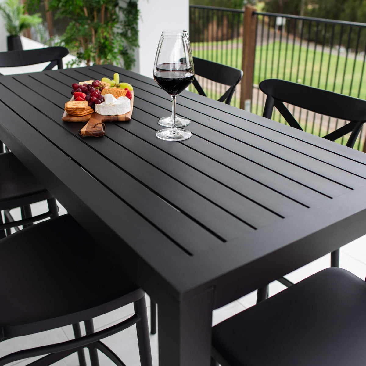 best-outdoor-furniture-Portsea 75 Aria - 7pce (150x65) - Outdoor Bar Set #color_BLACK
