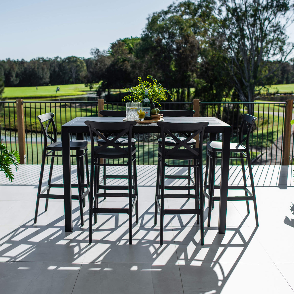 best-outdoor-furniture-Portsea 75 Aria - 7pce (150x80) - Outdoor Bar Set #color_BLACK