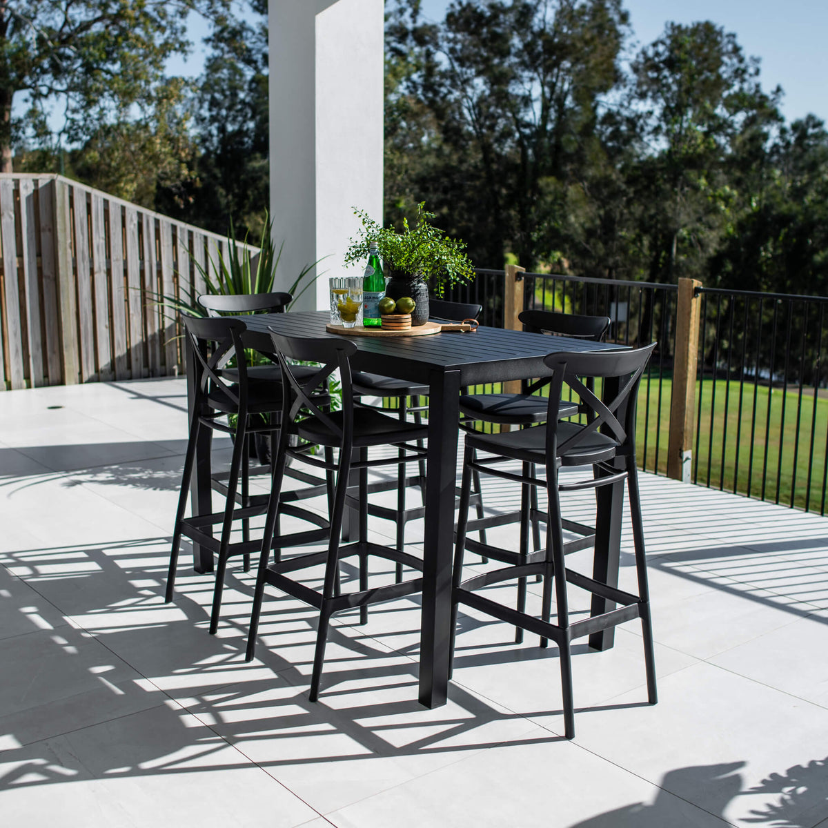 best-outdoor-furniture-Portsea 75 Aria - 7pce (150x80) - Outdoor Bar Set #color_BLACK