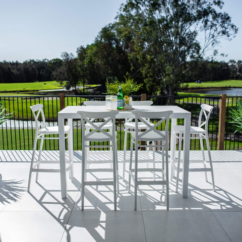 Portsea 75 Aria - 7pce (150x80) - Outdoor Bar Set