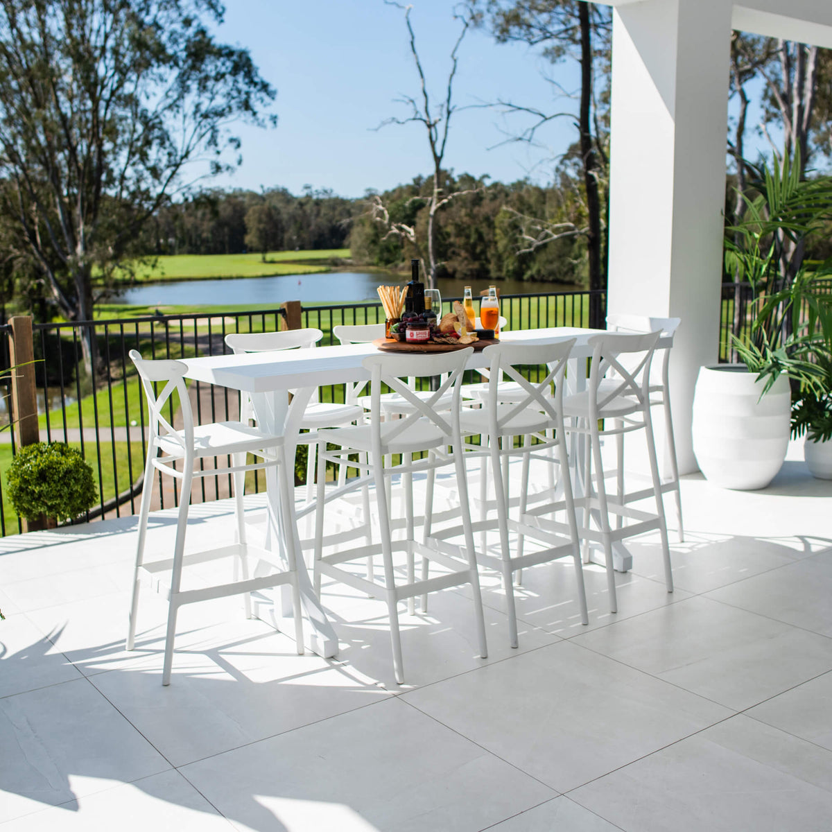 best-outdoor-furniture-Portsea 75 Bergen - 9pce (200x65) - Outdoor Bar Set #color_WHITE