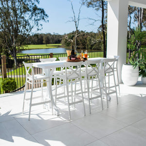 best-outdoor-furniture-Portsea 75 Bergen - 9pce (200x65) - Outdoor Bar Set #color_WHITE