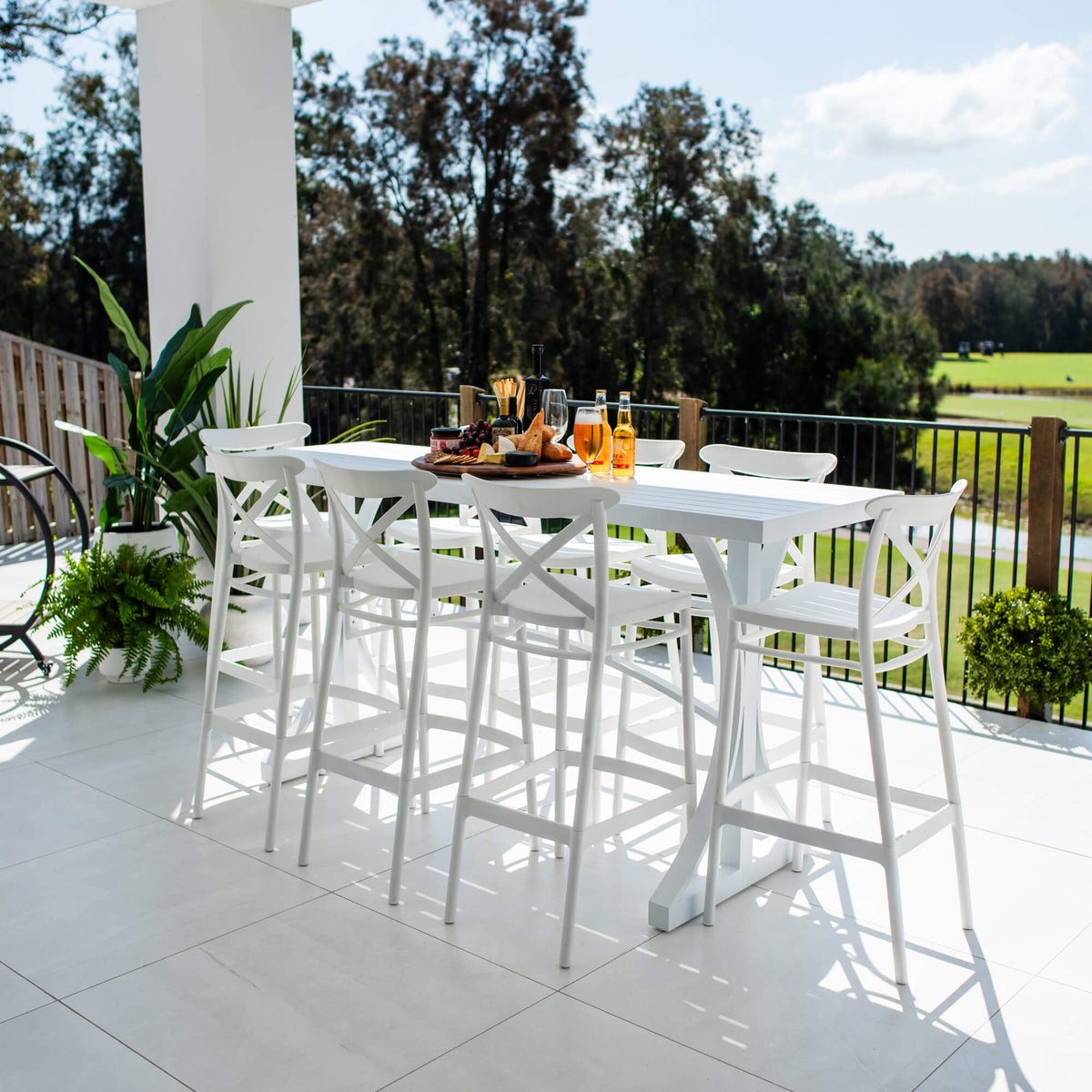 best-outdoor-furniture-Portsea 75 Bergen - 9pce (200x65) - Outdoor Bar Set #color_WHITE