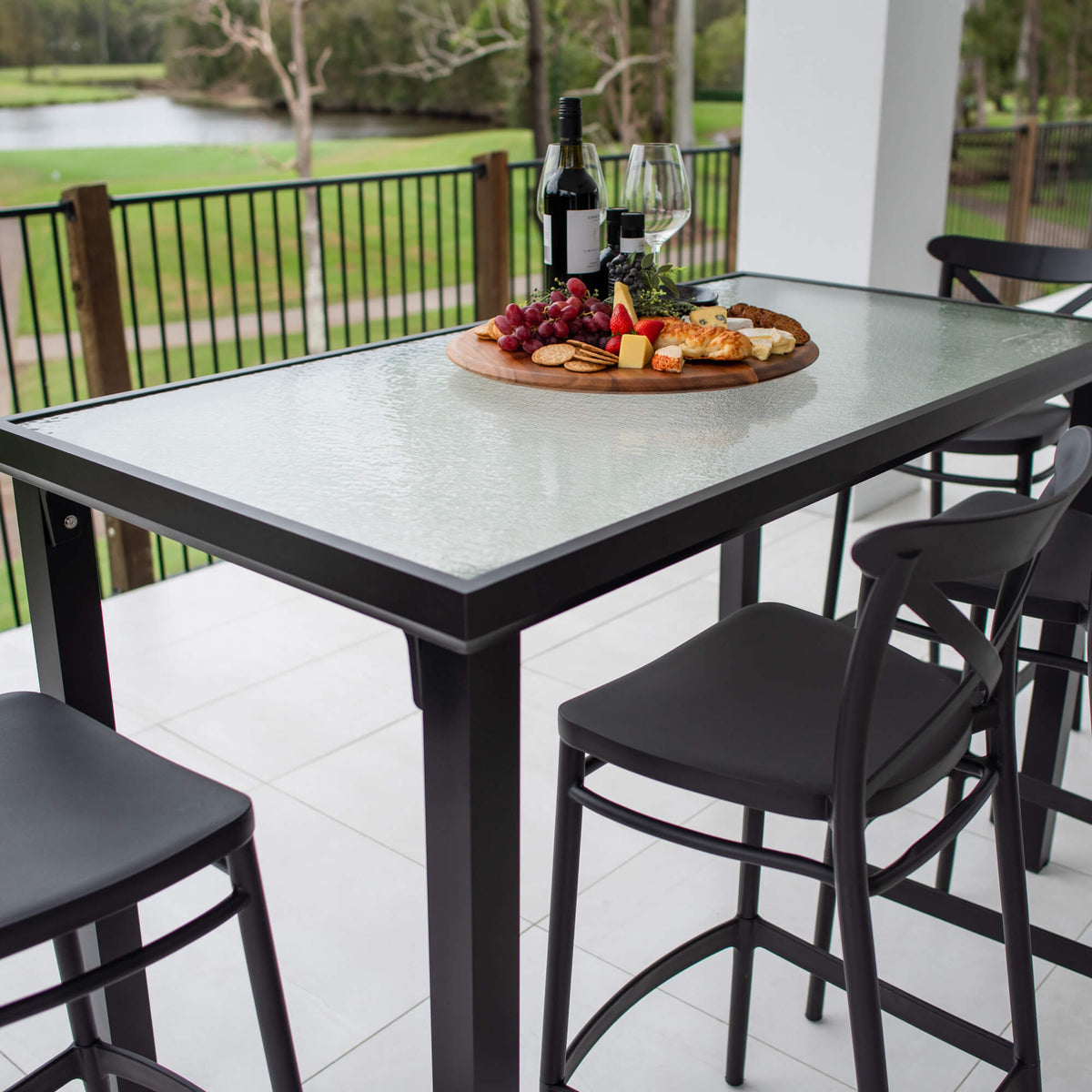 best-outdoor-furniture-Portsea 75 Hudson - 5pce (150x80) - Outdoor Bar Set  #color_BLACK