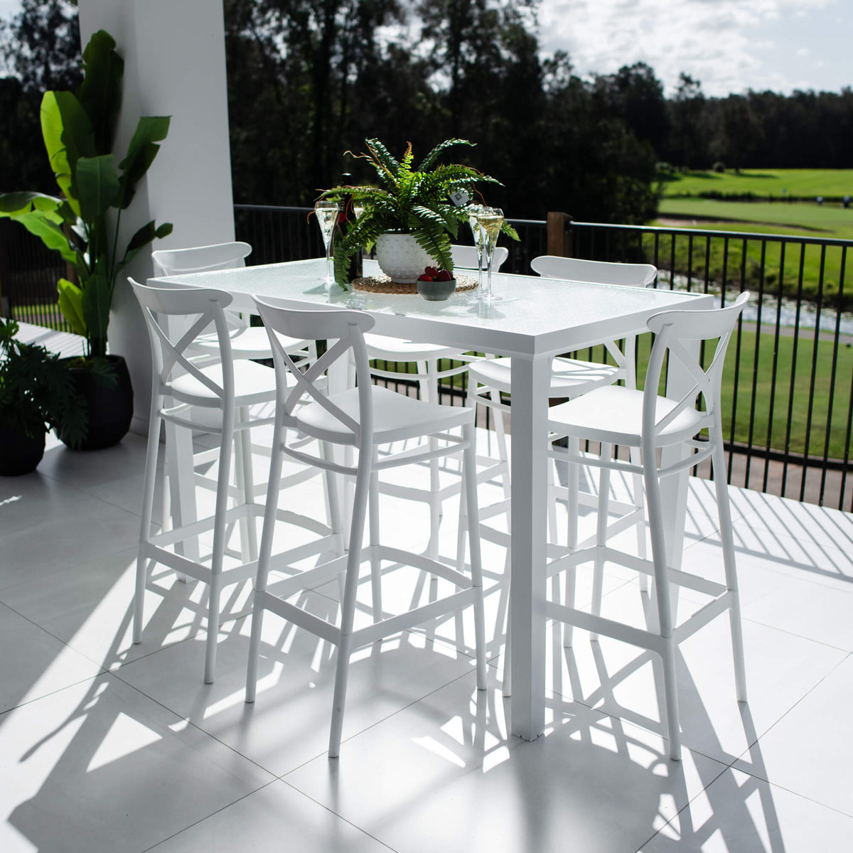 Portsea 75 Hudson - 7pce (150x80) - Outdoor Bar Set