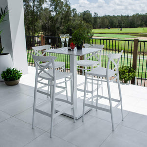 best-outdoor-furniture-Portsea 75 Lennox - 5pce (70x70) - Outdoor Bar Set #color_WHITE
