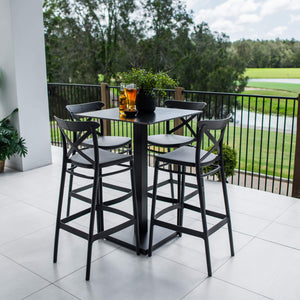 best-outdoor-furniture-Portsea 75 Lennox - 5pce (70x70) - Outdoor Bar Set #color_BLACK