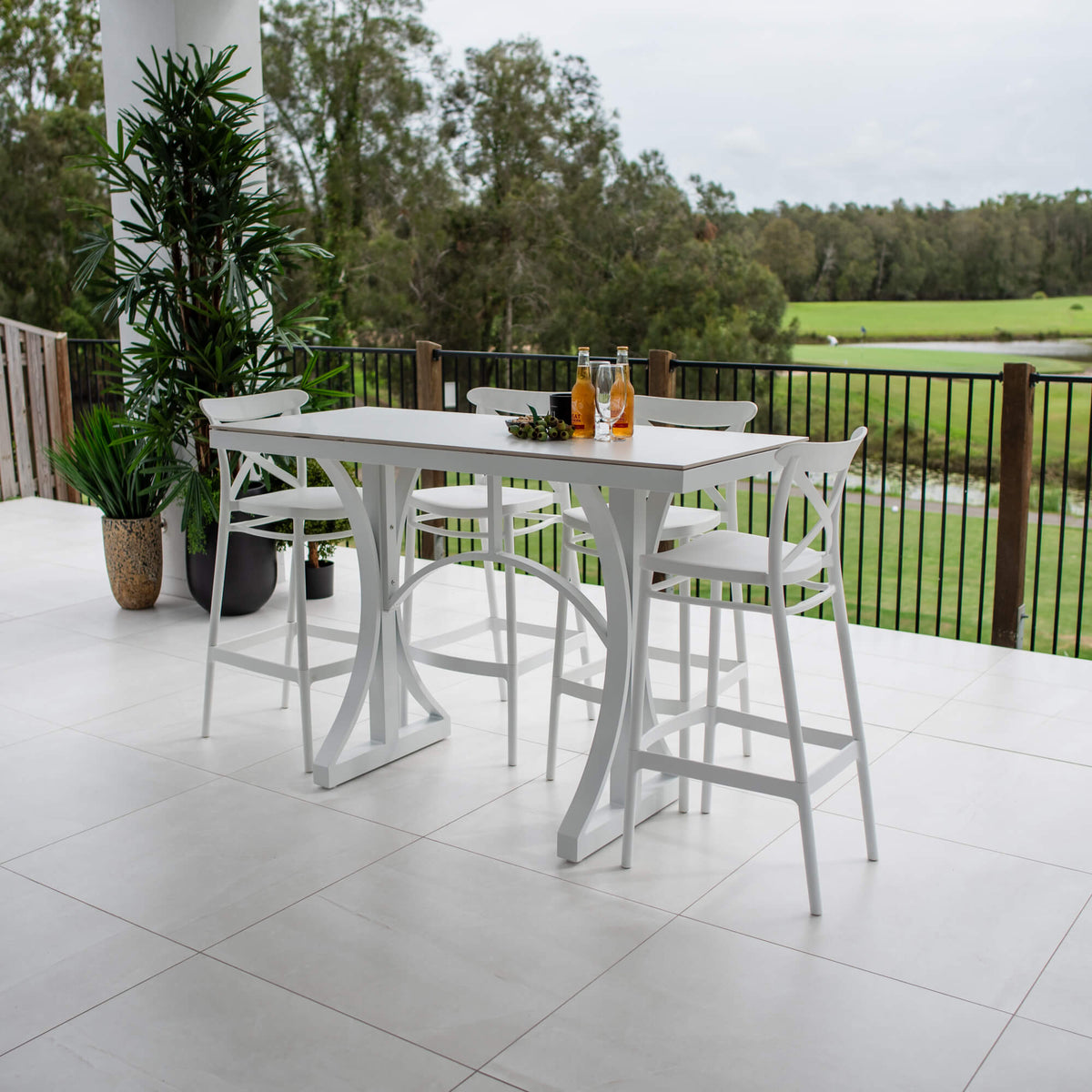 best-outdoor-furniture-Portsea 75 Malibu - 5pce (150x65) - Outdoor Bar Set #color_WHITE