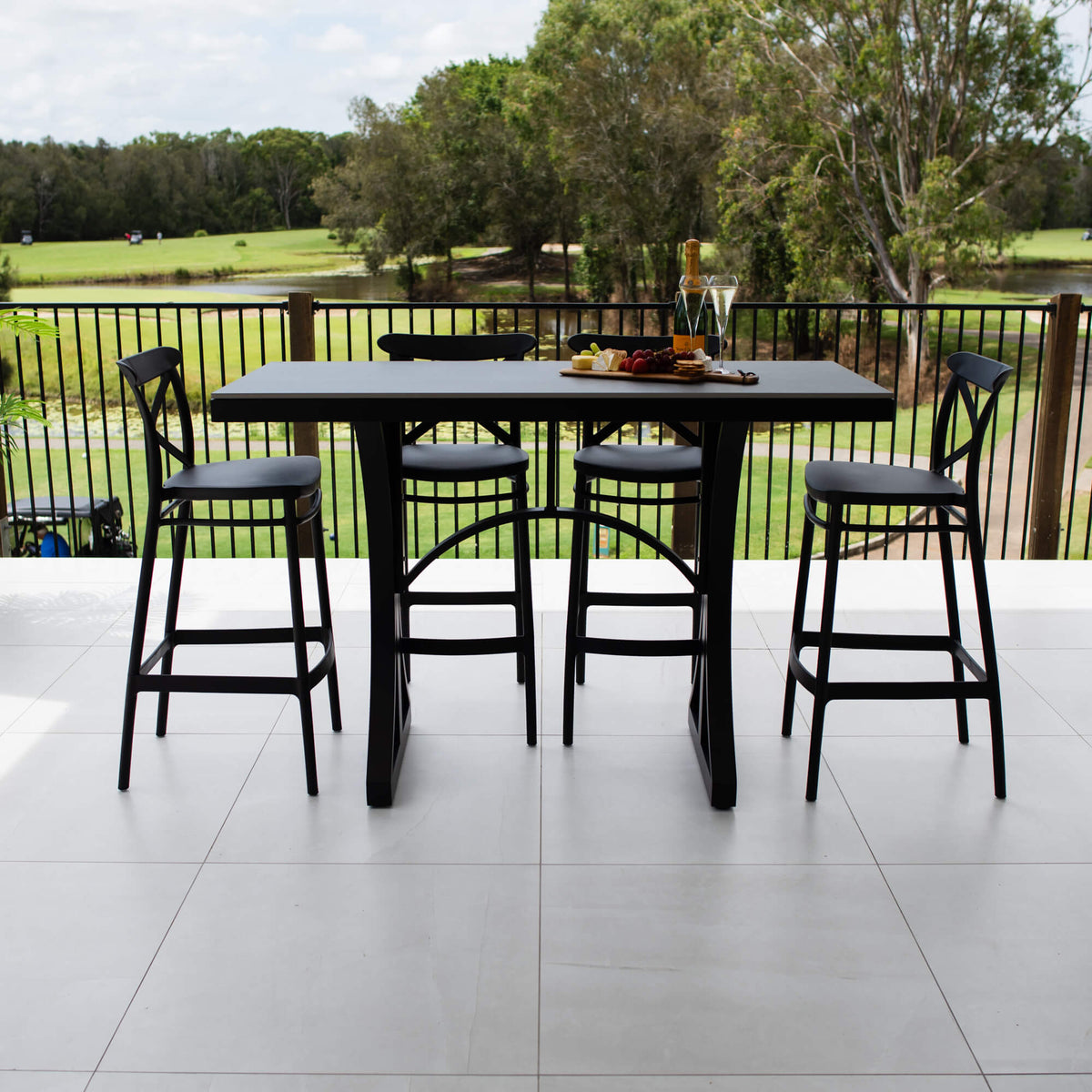 best-outdoor-furniture-Portsea 75 Malibu - 5pce (150x65) - Outdoor Bar Set #color_BLACK