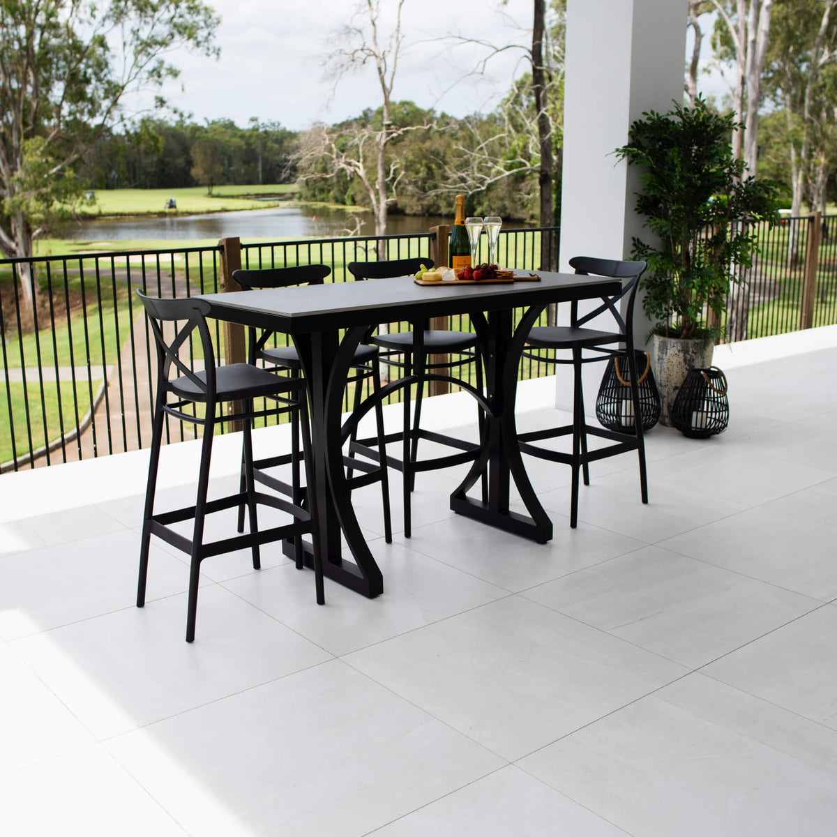 best-outdoor-furniture-Portsea 75 Malibu - 5pce (150x65) - Outdoor Bar Set #color_BLACK