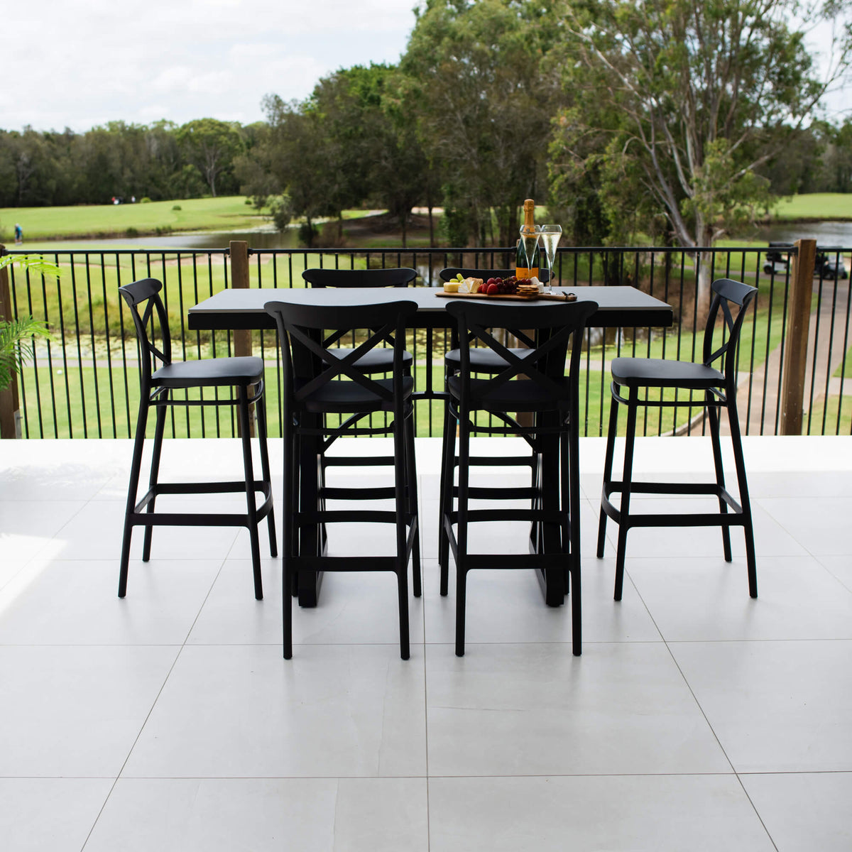 best-outdoor-furniture-Portsea 75 Malibu - 7pce (150x65) - Outdoor Bar Set #color_BLACK