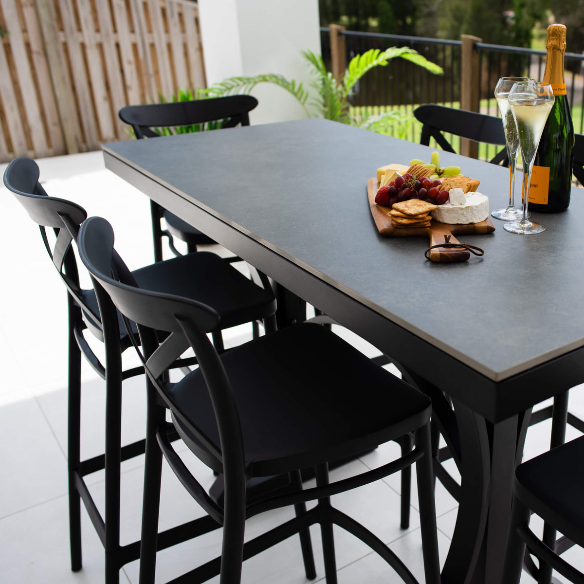 best-outdoor-furniture-Portsea 75 Malibu - 7pce (150x65) - Outdoor Bar Set #color_BLACK