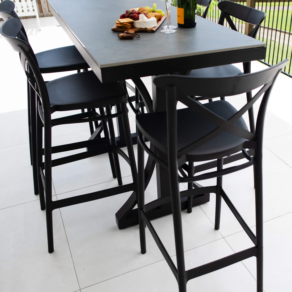 best-outdoor-furniture-Portsea 75 Malibu - 7pce (150x65) - Outdoor Bar Set #color_BLACK