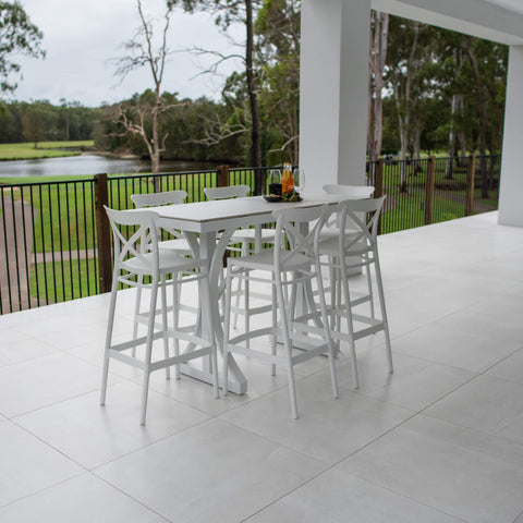 Portsea 75 Malibu - 7pce (150x65) - Outdoor Bar Set
