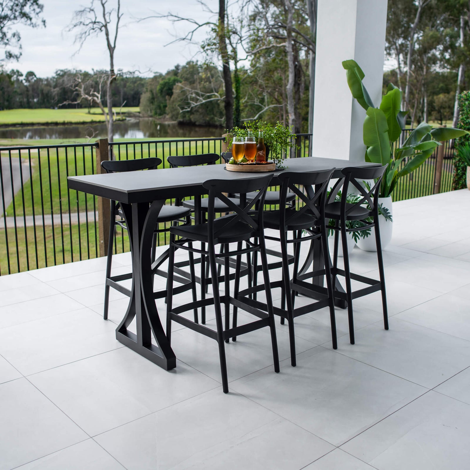 best-outdoor-furniture-Portsea 75 Malibu - 7pce (200x65) - Outdoor Bar Set #color_BLACK