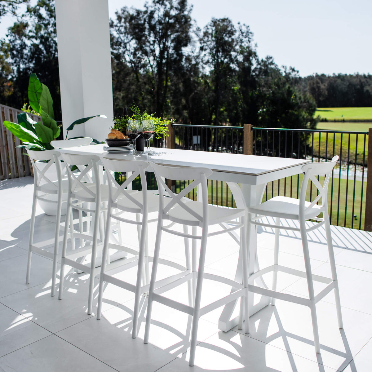 best-outdoor-furniture-Portsea 75 Malibu - 7pce (200x65) - Outdoor Bar Set #color_WHITE