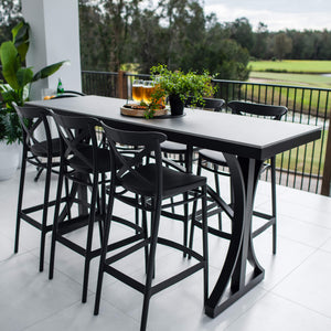 best-outdoor-furniture-Portsea 75 Malibu - 7pce (200x65) - Outdoor Bar Set #color_BLACK