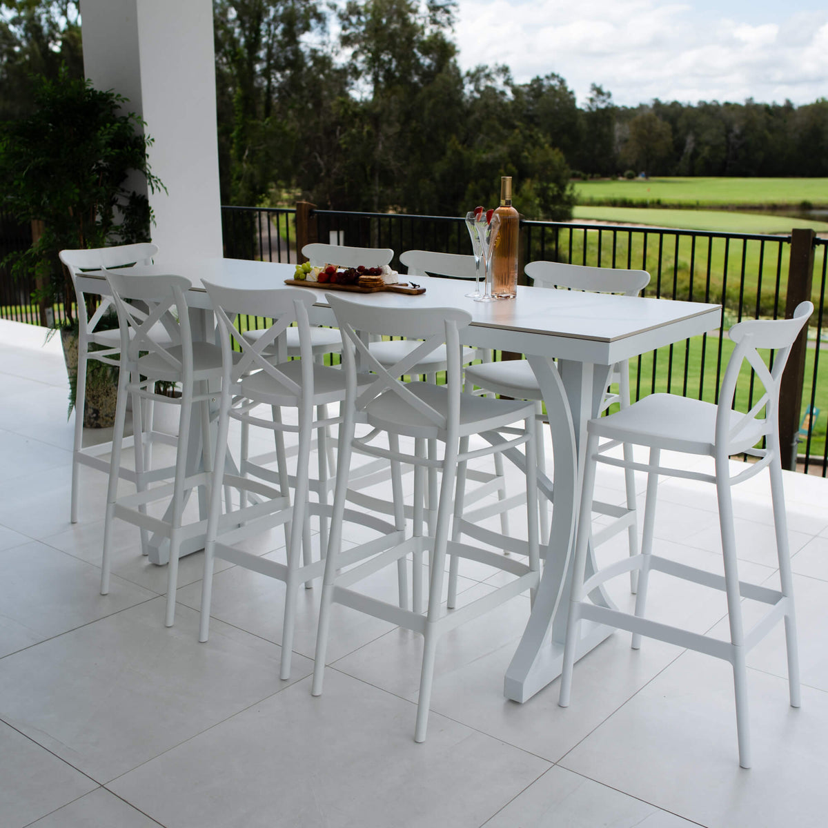 best-outdoor-furniture-Portsea 75 Malibu - 9pce (200x65) - Outdoor Bar Set #color_WHITE 