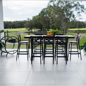 best-outdoor-furniture-Portsea 75 Malibu - 9pce (200x65) - Outdoor Bar Set #color_BLACK