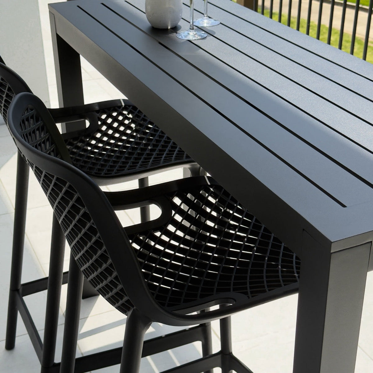 best-outdoor-furniture-Roma 75 Aria - 3pce (130x45) - Outdoor Bar Set #color_BLACK