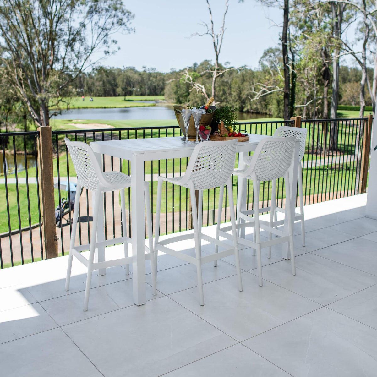 best-outdoor-furniture-Roma 75 Aria - 5pce (150x65) - Outdoor Bar Set #color_WHITE