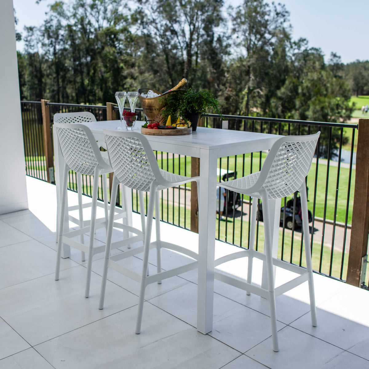 best-outdoor-furniture-Roma 75 Aria - 5pce (150x65) - Outdoor Bar Set #color_WHITE